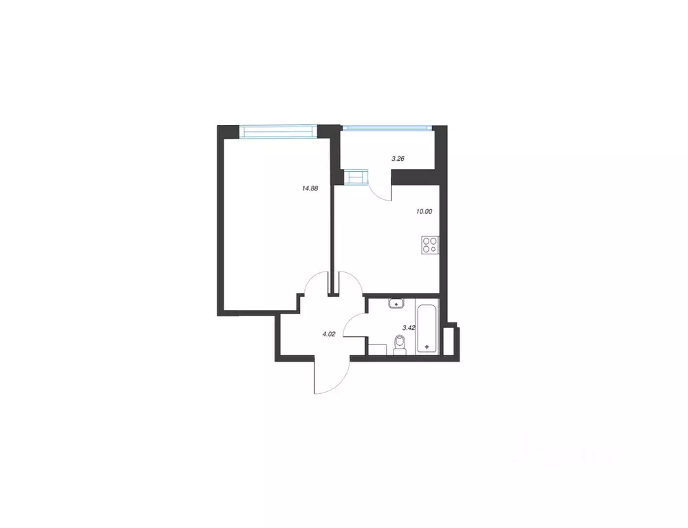 1-к кв. Санкт-Петербург Кубинская ул., 76к1 (34.0 м) - Фото 2