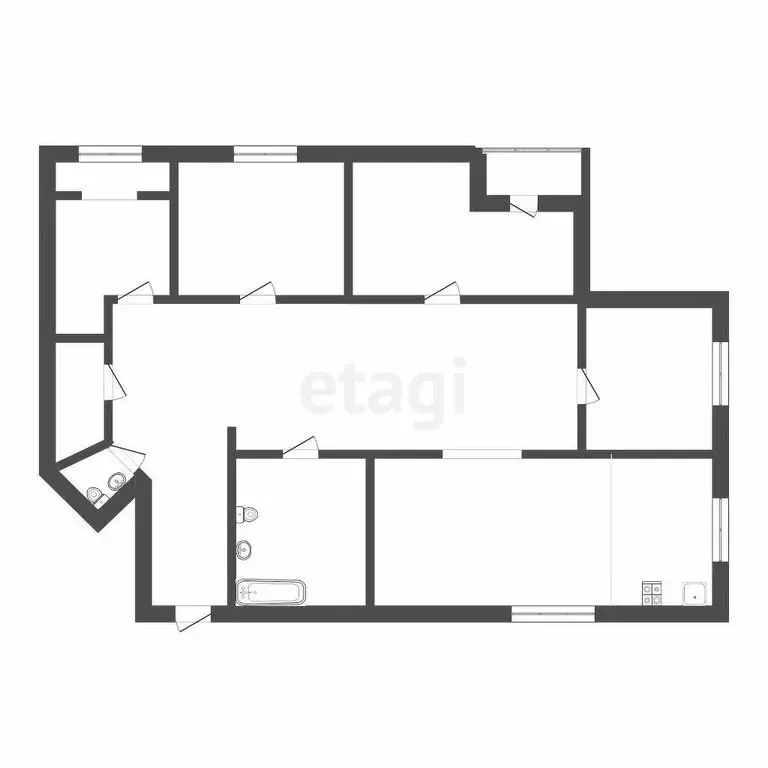 4-комнатная квартира: Тюмень, 6-й микрорайон, улица Валерии ... - Фото 0