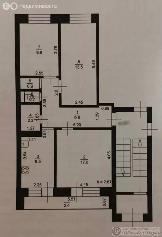 3-комнатная квартира: село Николаевка, Советская улица, 23 (62.4 м) - Фото 1