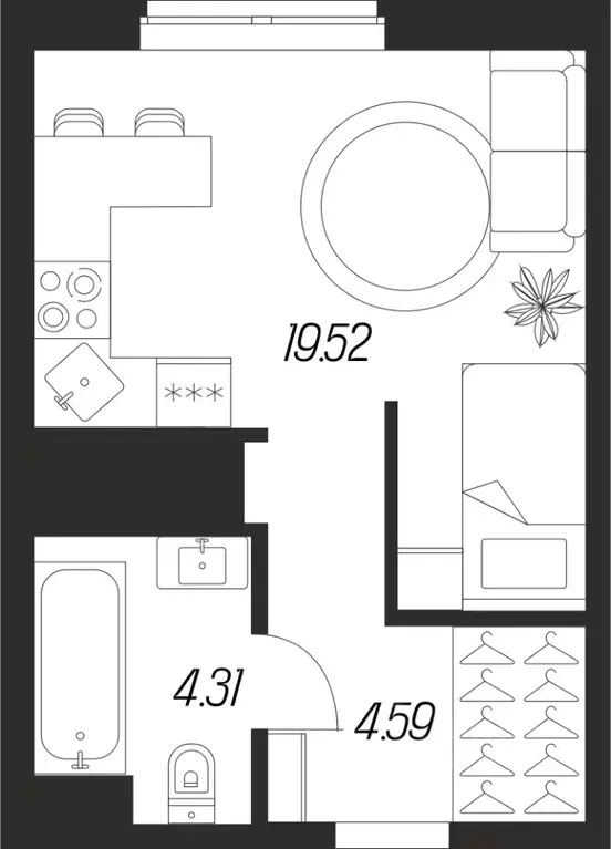 Студия Тульская область, Тула городской округ, с. Осиновая Гора, ... - Фото 1