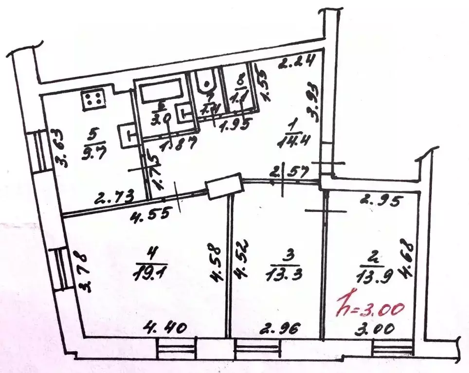 3-к кв. Тверская область, Тверь просп. Ленина, 39 (76.0 м) - Фото 2