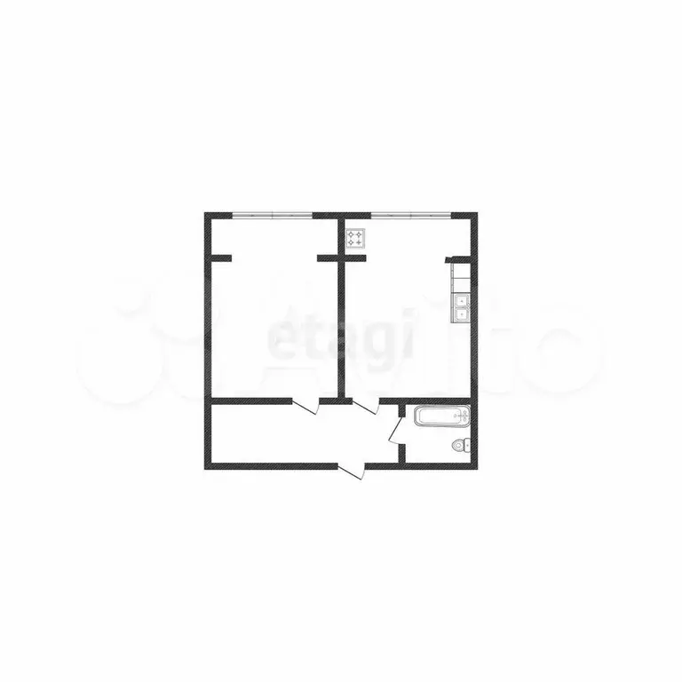 1-к. квартира, 36 м, 5/5 эт. - Фото 0