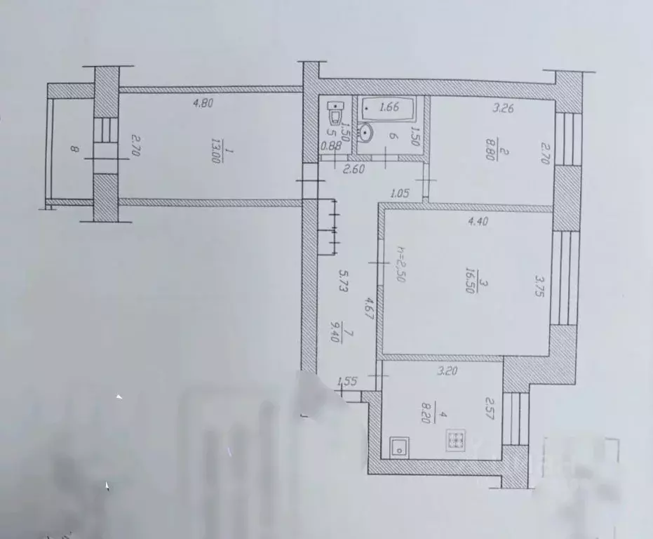 3-к кв. Чувашия, Чебоксары ул. Ахазова, 5 (63.3 м) - Фото 0