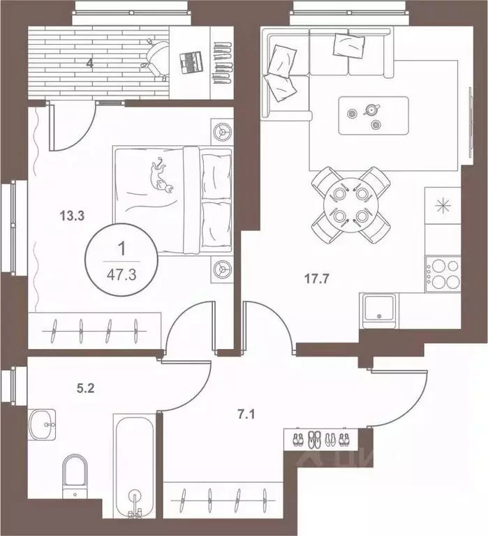 1-к кв. Пензенская область, Пенза Арбеково жилрайон, Дальнее Арбеково ... - Фото 2