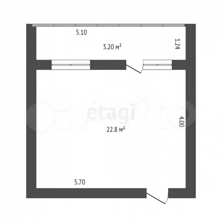 1-к. квартира, 31,2 м, 1/2 эт. - Фото 0