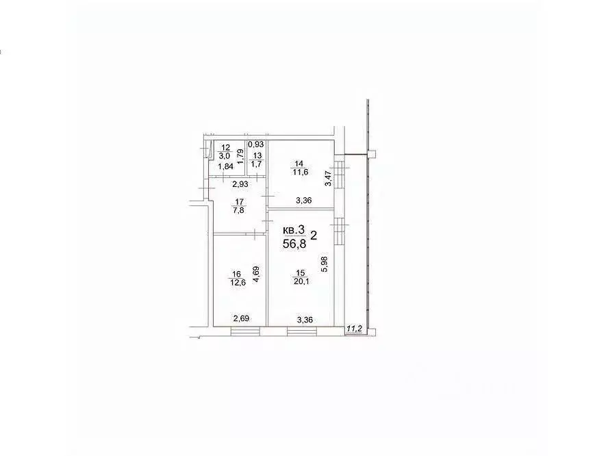 2-к кв. Томская область, Томск тракт Московский, 107 (56.8 м) - Фото 1
