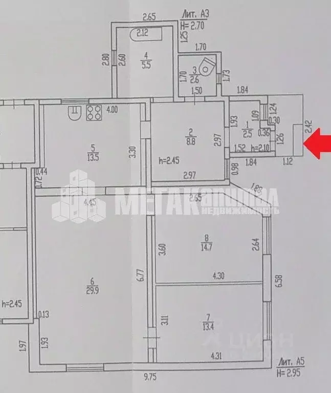 Дом в Брянская область, Брянск ул. Красный Маяк, 21 (91 м) - Фото 2