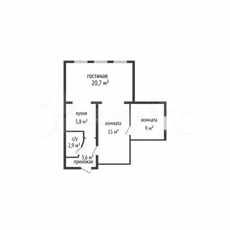 3-к. квартира, 57 м, 2/5 эт. - Фото 0