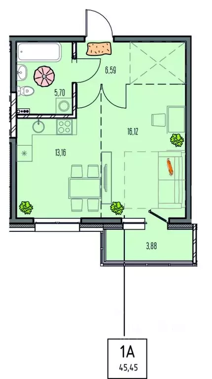 1-к кв. Иркутская область, Иркутск Правобережный округ, Лотос жилой ... - Фото 1