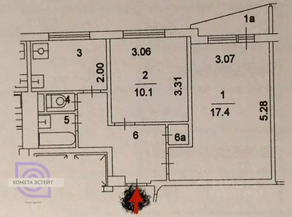 2-к кв. Москва Маленковская ул., 12 (44.5 м) - Фото 2