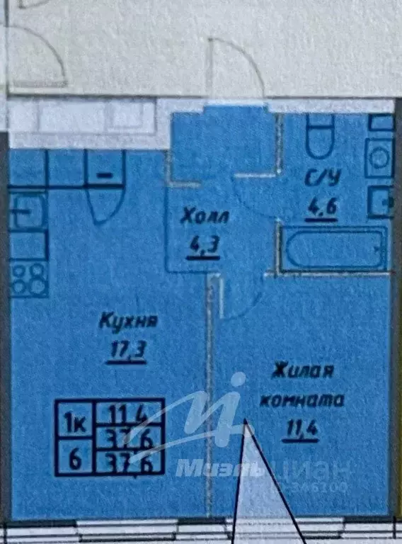 1-к кв. Москва Красноказарменная ул., 14 (38.0 м) - Фото 2
