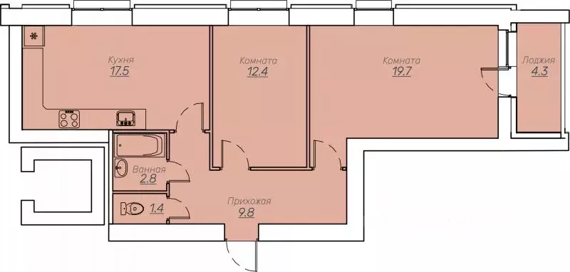 2-к кв. Кировская область, Киров Завода ОЦМ мкр,  (65.8 м) - Фото 0