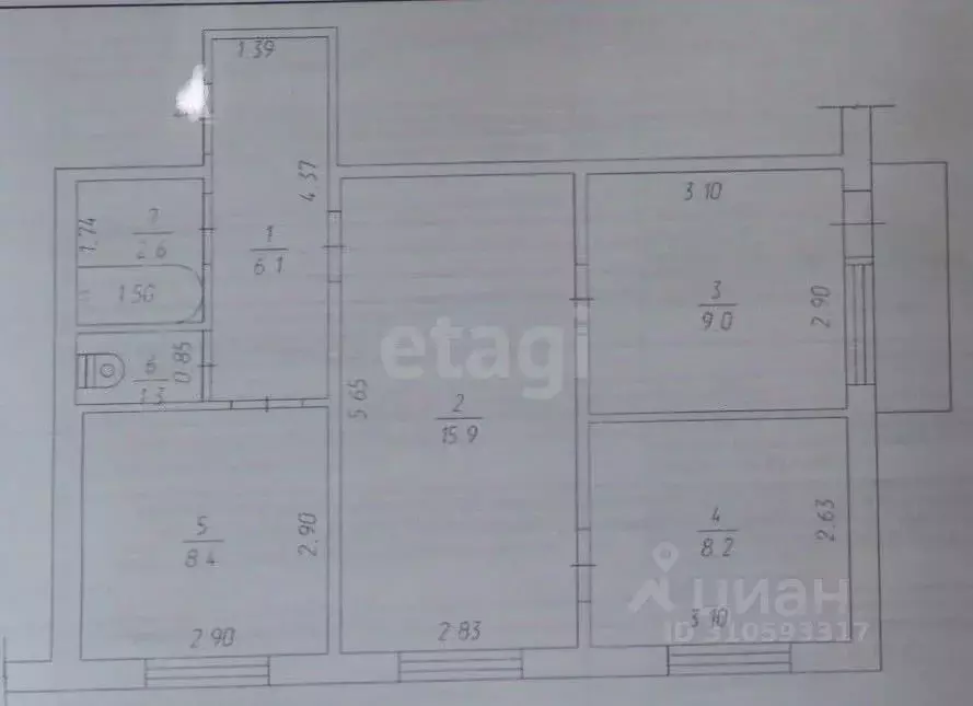 3-к кв. Кемеровская область, Юрга Фестивальная ул., 1 (51.5 м) - Фото 0