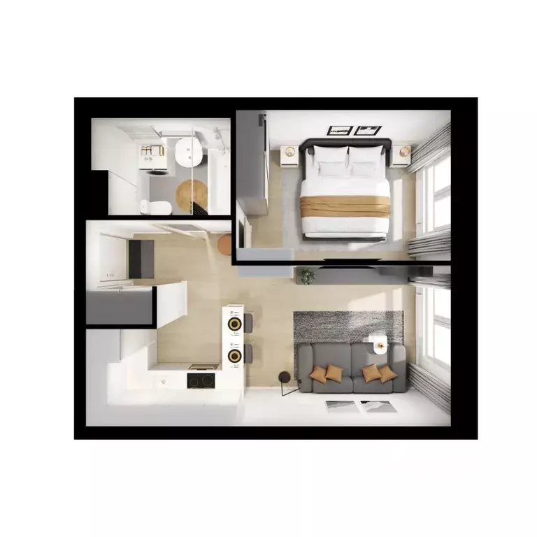 1-к кв. Московская область, Мытищи Яуза Парк жилой комплекс, к11 (34.0 ... - Фото 2