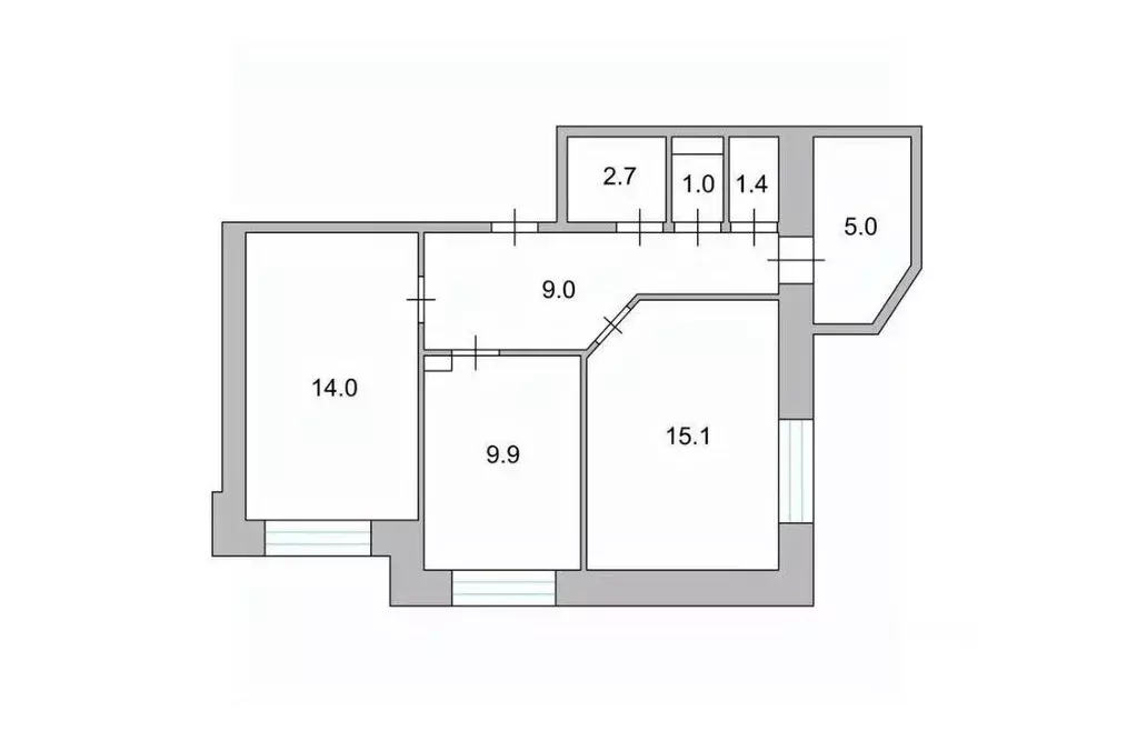 2-к кв. Рязанская область, Рыбное Большая ул., 20 (53.1 м) - Фото 2