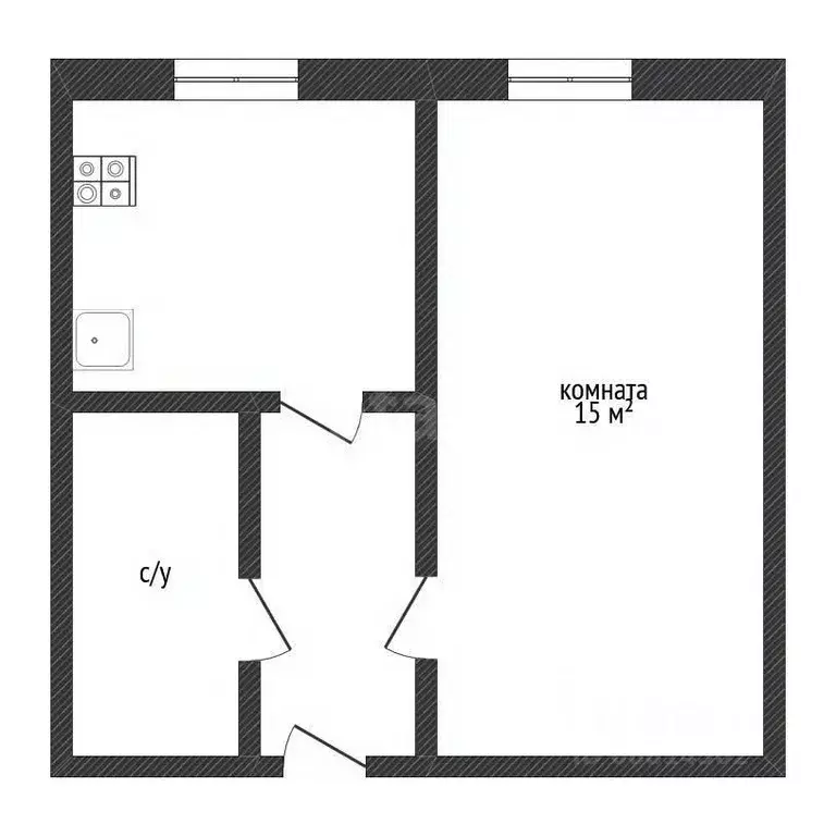 1-к кв. Ленинградская область, Кириши Советская ул., 7 (24.8 м) - Фото 1