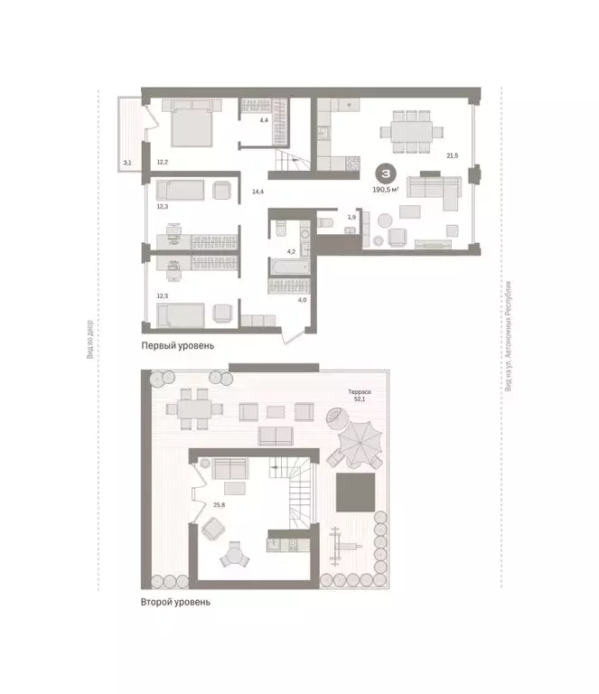 3-комнатная квартира: Екатеринбург, улица Шаумяна, 30 (190.54 м) - Фото 1