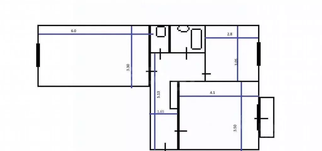 2-к кв. Кемеровская область, Новокузнецк ул. Мичурина, 5 (59.0 м) - Фото 2