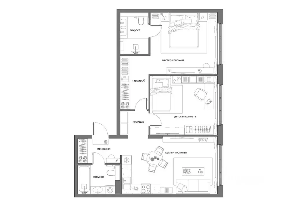 2-к кв. Пензенская область, Пенза Велларт Сити жилой комплекс (76.3 м) - Фото 1