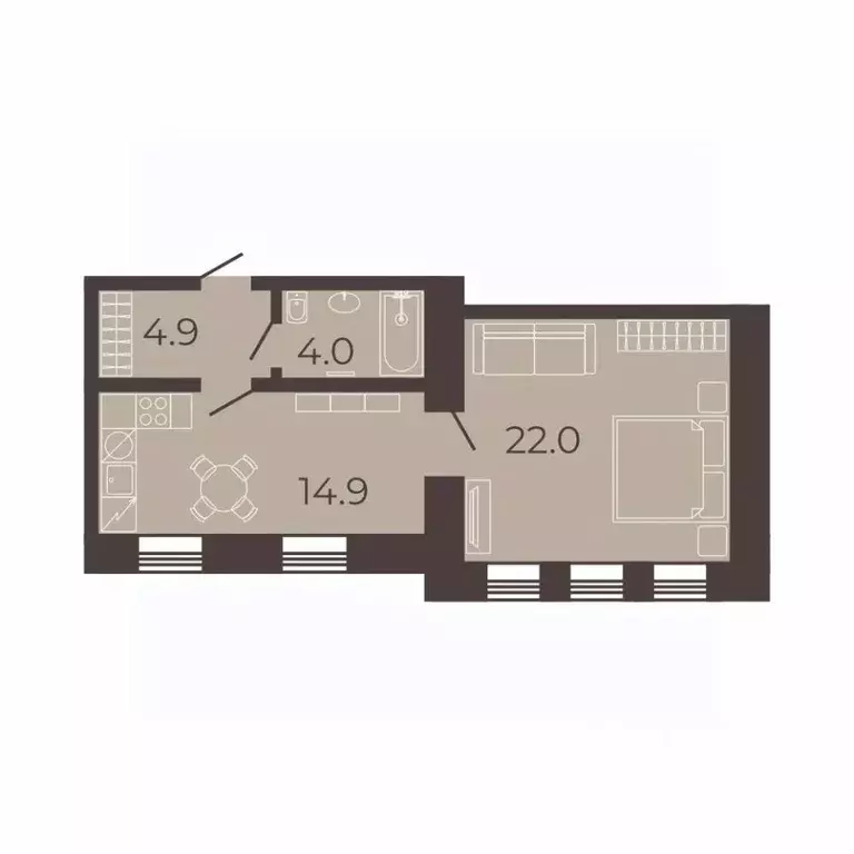 1-к кв. Санкт-Петербург наб. Канала Грибоедова, 84 (45.8 м) - Фото 2