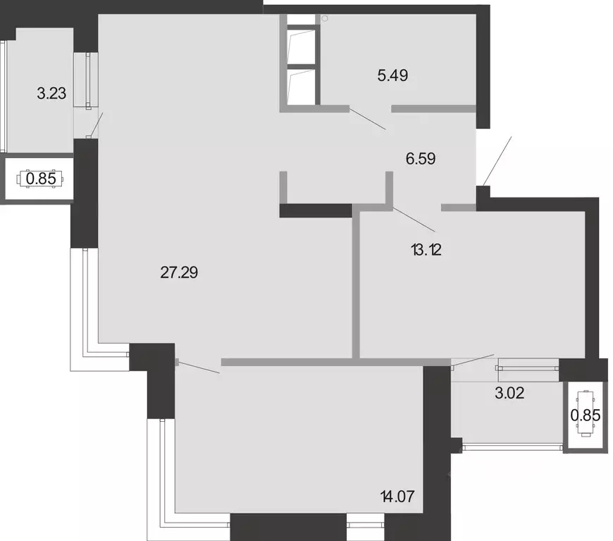 2-к кв. Тульская область, Тула Премьер Парк жилой комплекс (74.51 м) - Фото 0