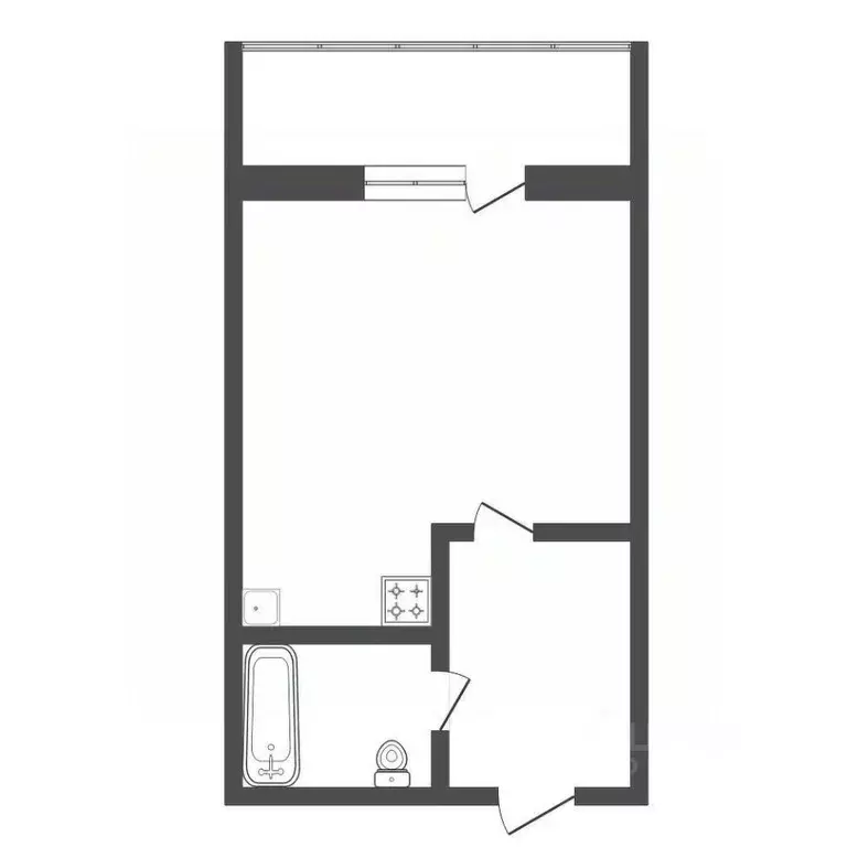 Студия Амурская область, Благовещенск Заводская ул., 4 (27.3 м) - Фото 2