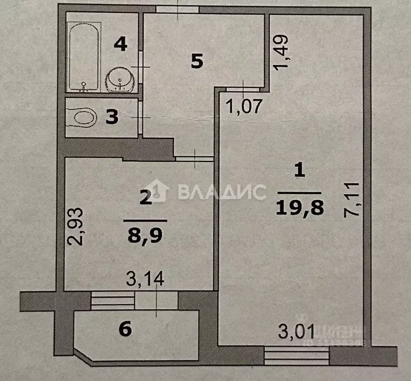 1-к кв. Белгородская область, Белгород Почтовая ул., 84 (38.4 м) - Фото 1
