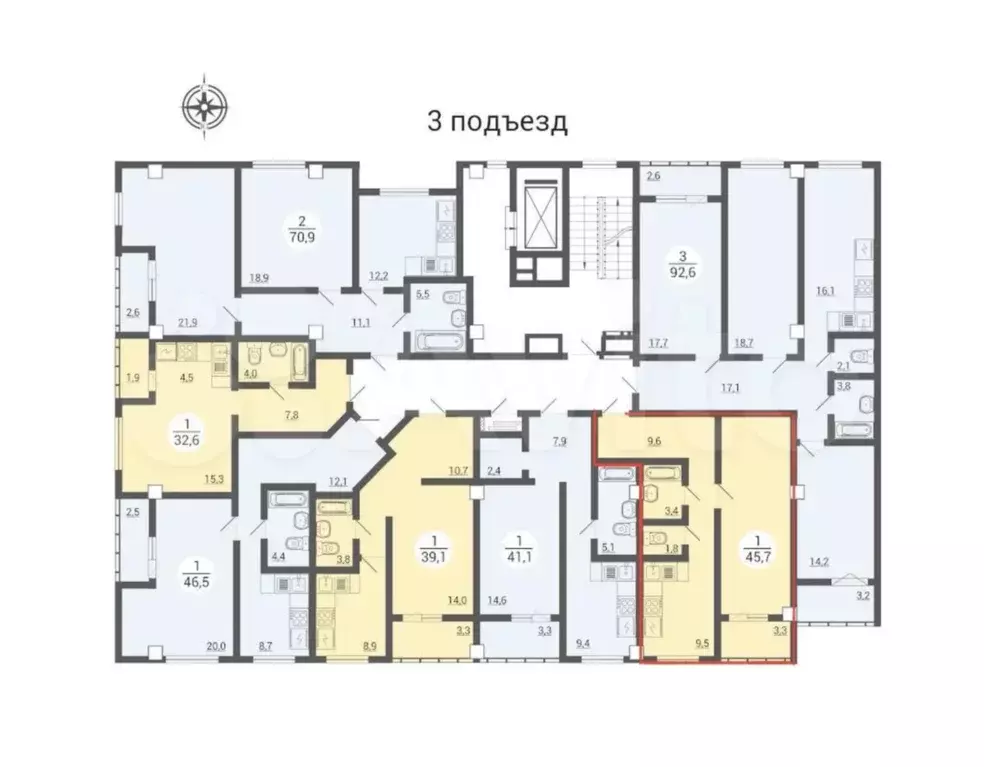 Продаётся 1-к квартира, 45.1 м - Фото 0