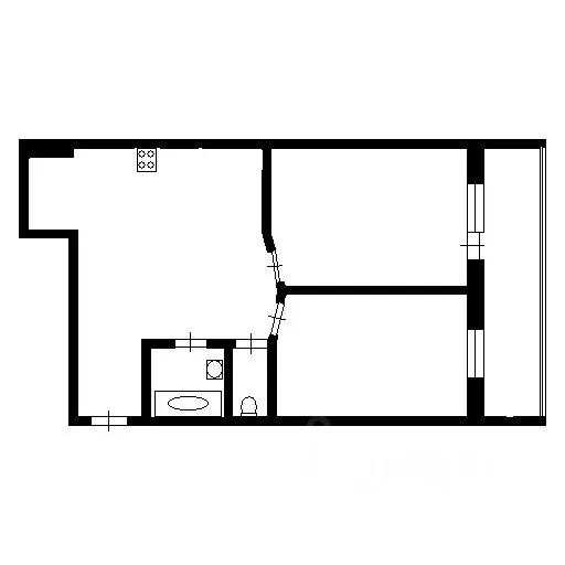 2-к кв. Татарстан, Зеленодольск ул. Комарова, 25 (54.3 м) - Фото 1