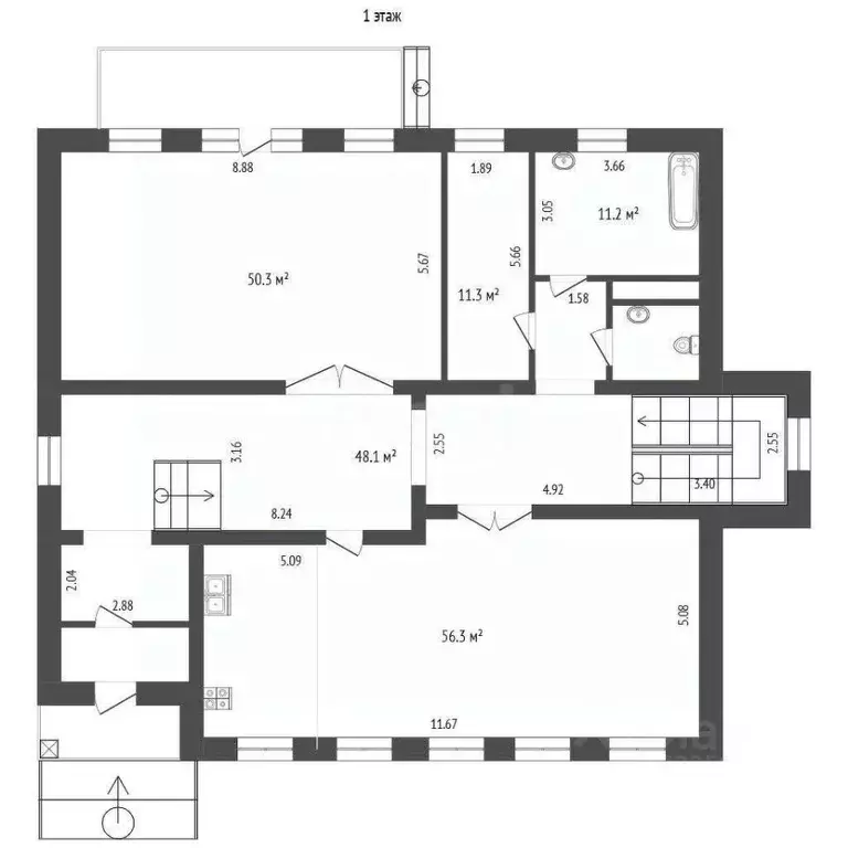 Офис в Вологодская область, Вологда Благовещенская ул., 59 (578 м) - Фото 2