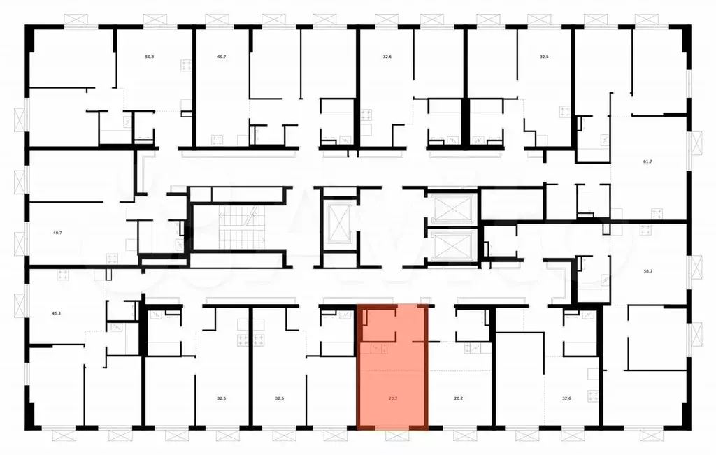 Квартира-студия, 20,2 м, 24/24 эт. - Фото 1