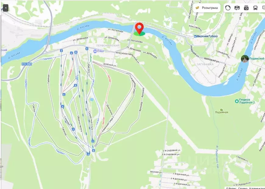 Участок в Пермский край, Губаха ул. Потапова (53.0 сот.) - Фото 1