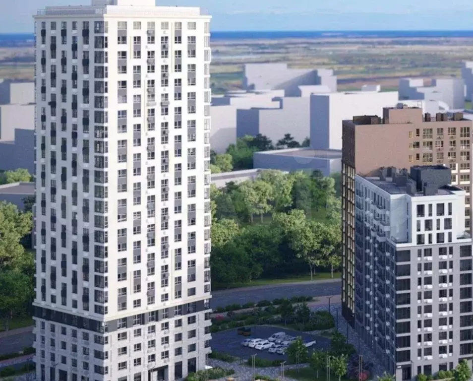 Квартира-студия, 34,1 м, 6/18 эт. - Фото 1