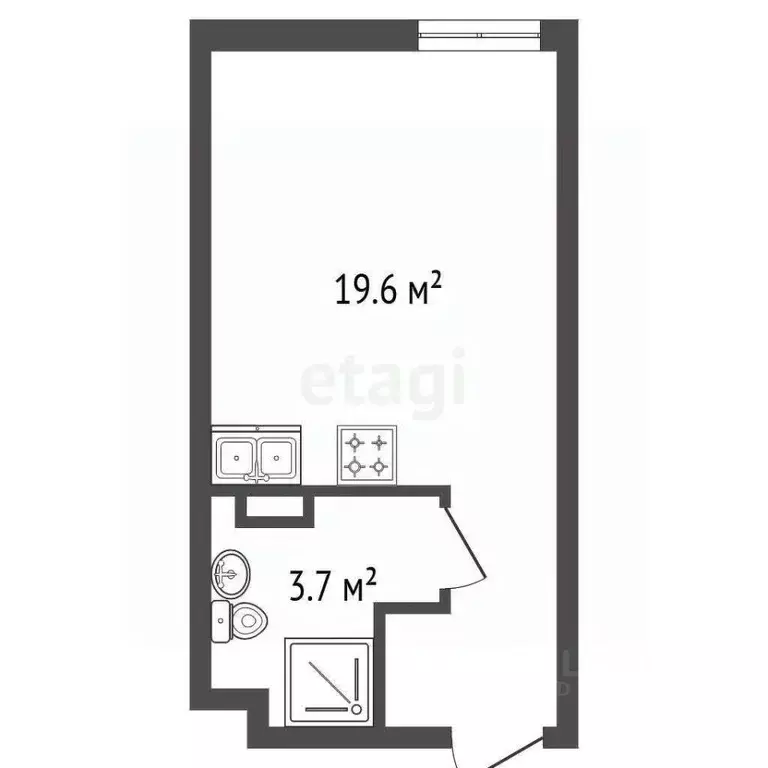 Студия Санкт-Петербург Херсонский проезд, 6 (23.3 м) - Фото 1