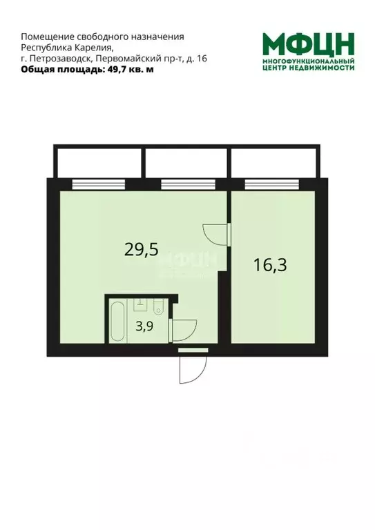 Помещение свободного назначения в Карелия, Петрозаводск Первомайский ... - Фото 2