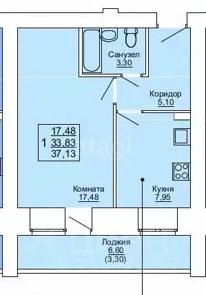 1-к кв. Пермский край, Пермь Сокольская ул., 10Б (37.2 м) - Фото 1