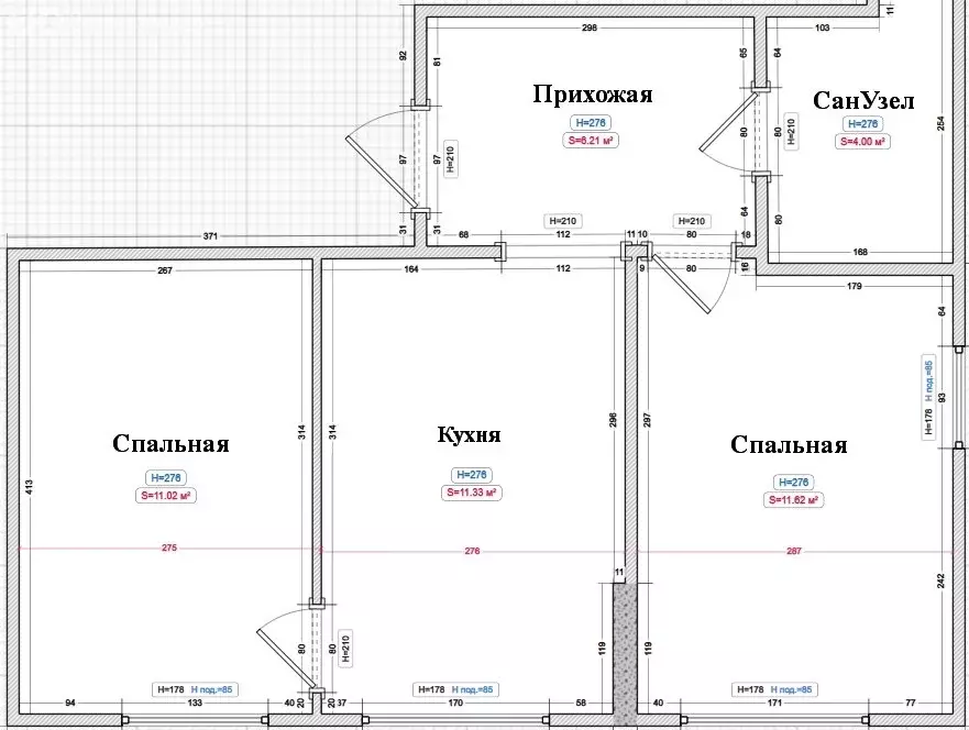 2-комнатная квартира: Пенза, улица Измайлова, 38к1 (44.19 м) - Фото 0