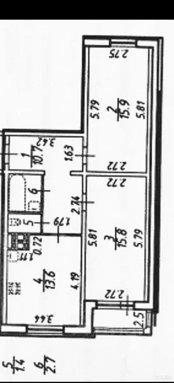 Квартира, 2 комнаты, 60.1 м - Фото 1