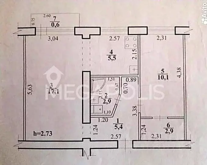 2-к кв. Забайкальский край, Чита ул. Красной Звезды, 16 (43.9 м) - Фото 1
