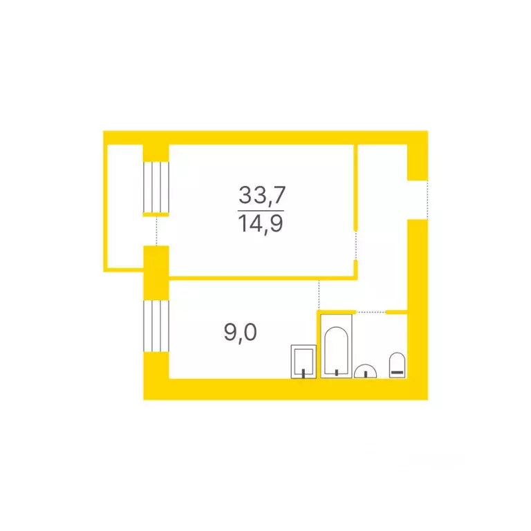 1-к кв. Свердловская область, Среднеуральск ул. Металлистов, 14 (33.9 ... - Фото 2