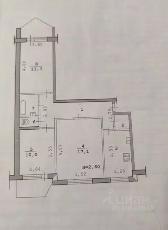 3-к кв. Волгоградская область, Волгоград пос. Ангарский, ул. ... - Фото 2