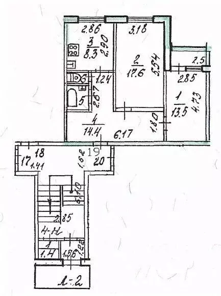 2-к кв. Санкт-Петербург Петергофское ш., 86к2 (56.0 м) - Фото 1