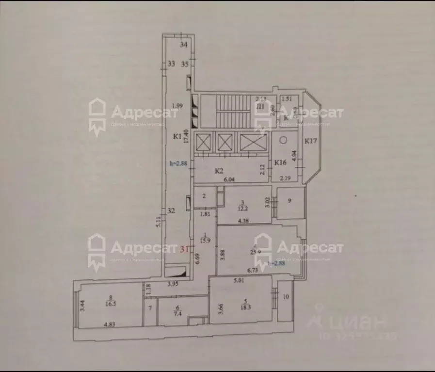 3-к кв. Московская область, Королев ул. Гагарина, 12/14 (106.0 м) - Фото 2