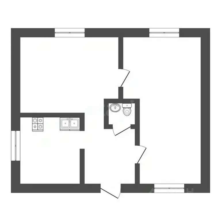 3-к кв. Тюменская область, с. Исетское ул. 50 лет ВЛКСМ, 39 (57.0 м) - Фото 2