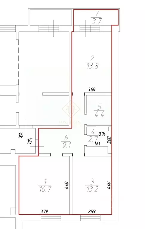 3-к кв. Иркутская область, Иркутск проезд Юрия Тена, 12/3 (59.9 м) - Фото 1