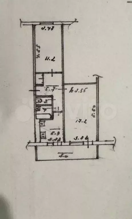 2-к. квартира, 55 м, 2/5 эт. - Фото 0