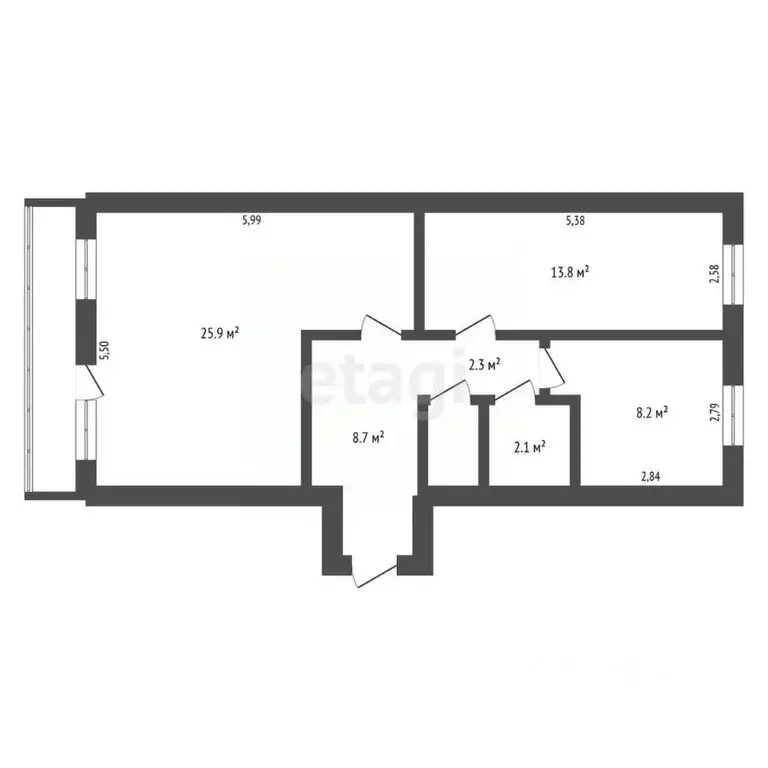 2-к кв. Амурская область, Благовещенск ул. Муравьева-Амурского, 13 ... - Фото 2