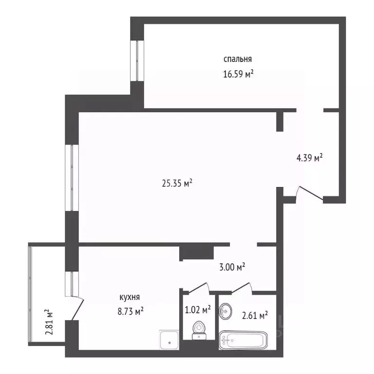 2-к кв. Красноярский край, Красноярск ул. Елены Стасовой, 48Б (64.5 м) - Фото 2