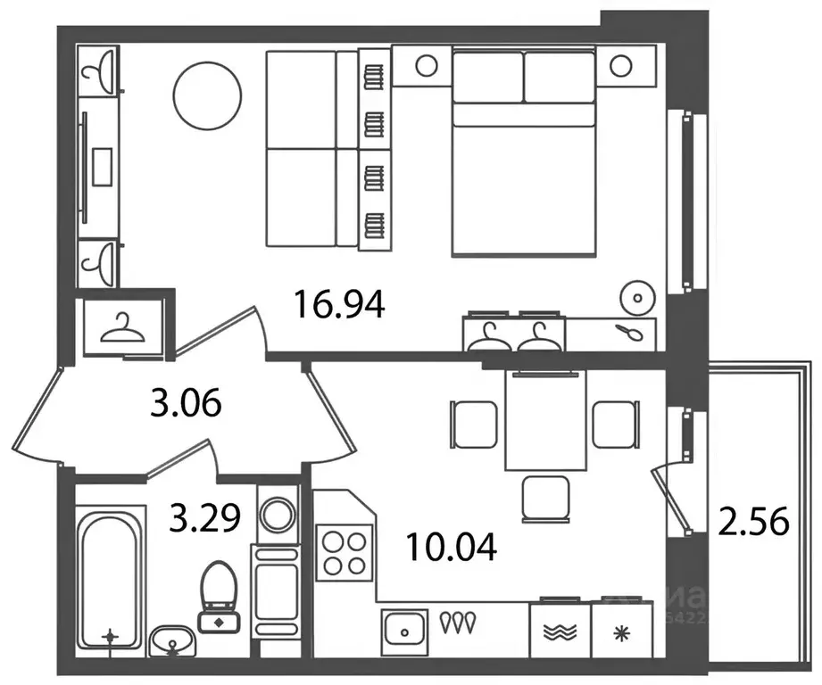 1-к кв. Ленинградская область, Мурино Всеволожский район, бул. ... - Фото 2