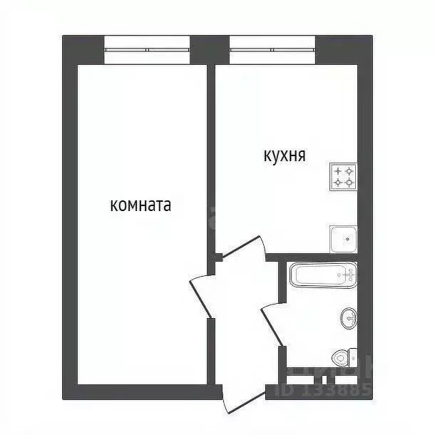 1-к кв. Красноярский край, Красноярск ул. Александра Матросова, 30 ... - Фото 1